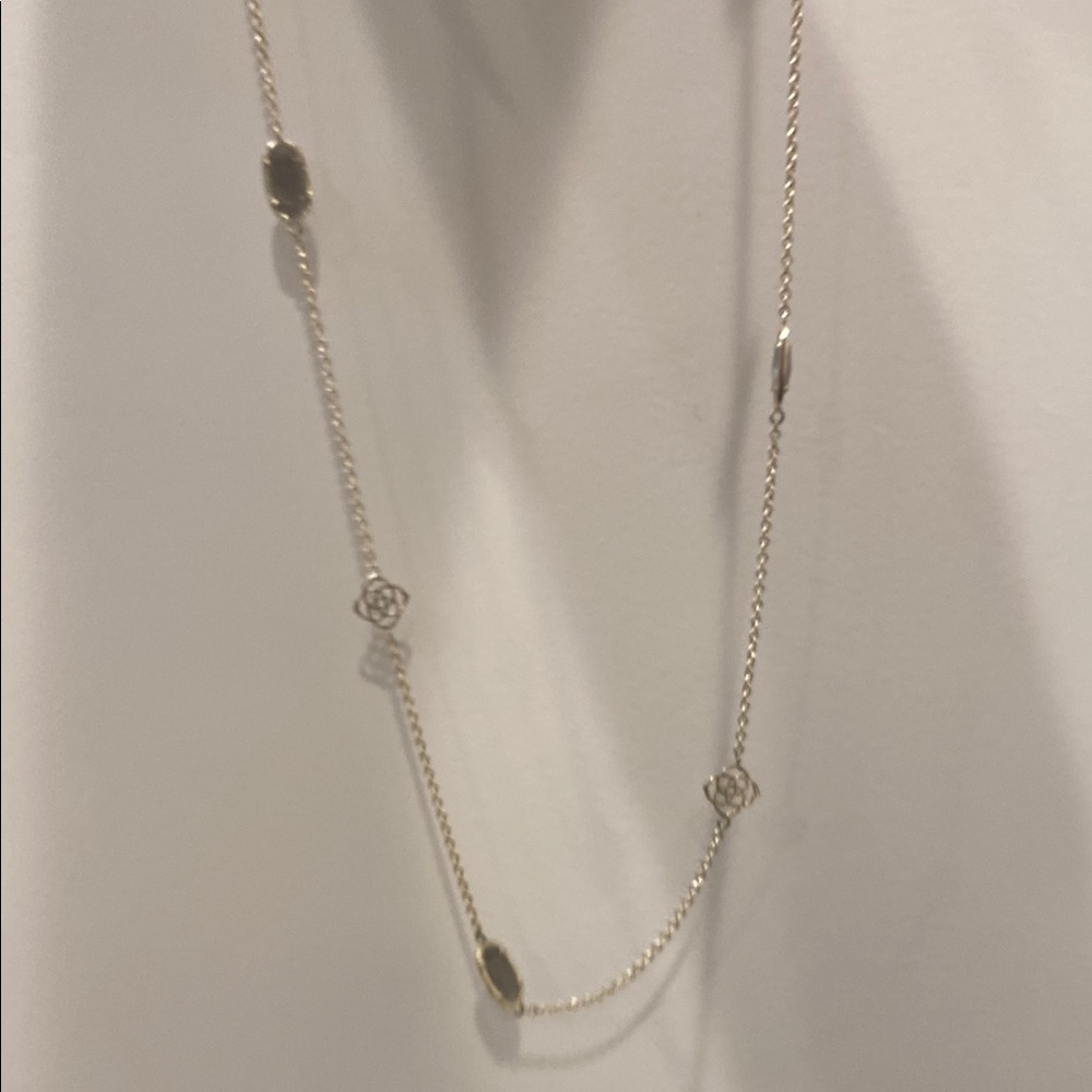 Kendra Scott Gray Cats Eye Sonya Station Necklace - Picture 2 of 6